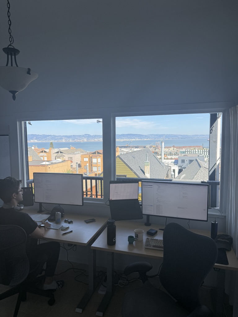 Working in the Sourcebot office in San Francisco